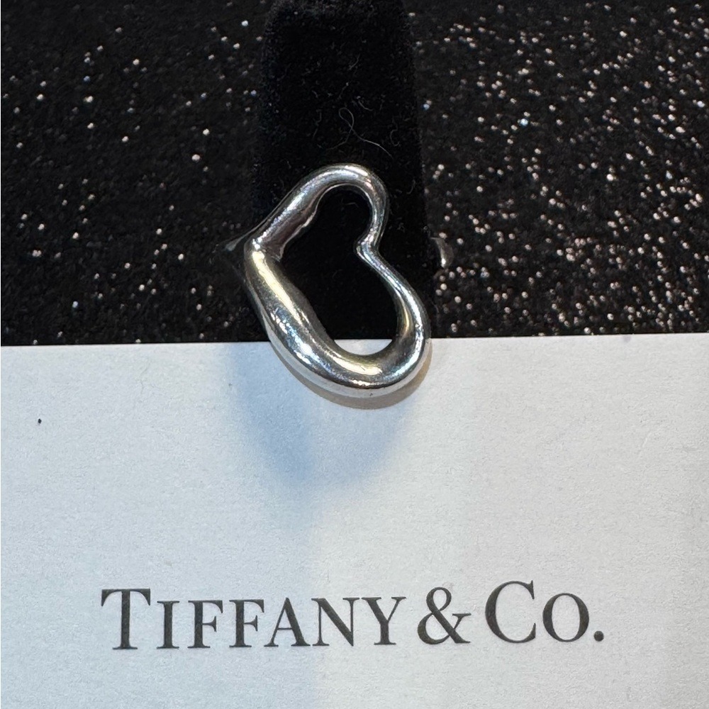 Tiffany & Co Elsa Peretti Open Heart Ring Sterling Silver 925 Size 5.5 US
